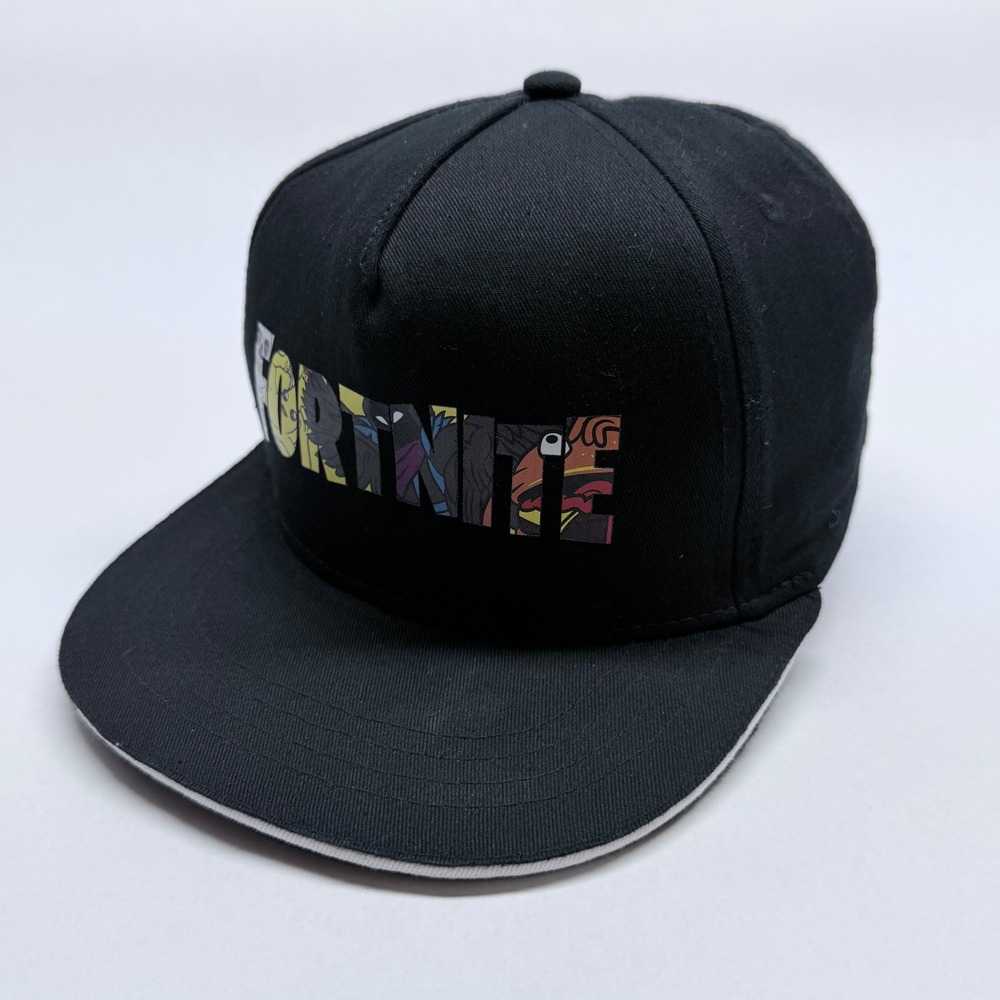 Fortnite Black Snapback Hat Graphi Logo Character Art Peely Raven Skull Troope